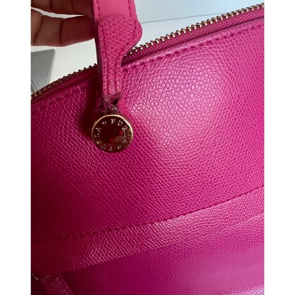 Authentic Furla Piper M Hot Pink Leather Handbag Bag Satchel Purse - Picture 12 of 12